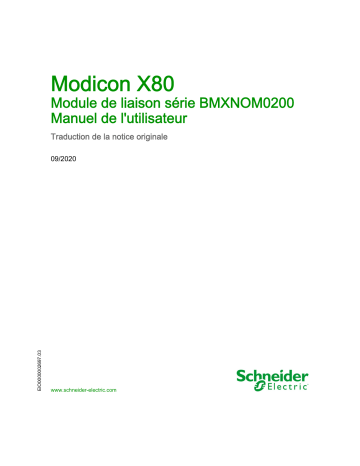 Schneider Electric Modicon X80 - Module de liaison série BMXNOM0200 Mode d'emploi | Fixfr