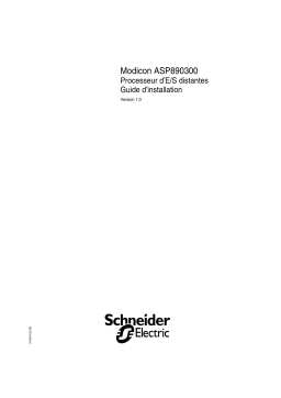 Schneider Electric ASP890300 Processeur Mode d'emploi