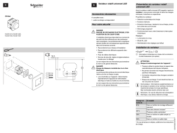 Schneider Electric Universal rotary dimmer LED Mode d'emploi | Fixfr
