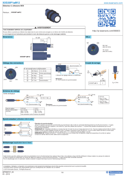 Schneider Electric XXS30P1.M12 Capteur analogique ultrasonique M30 Manuel utilisateur