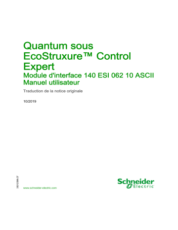 Schneider Electric Quantum sous EcoStruxure™ Control Expert - 140ESI06210 Module Mode d'emploi | Fixfr