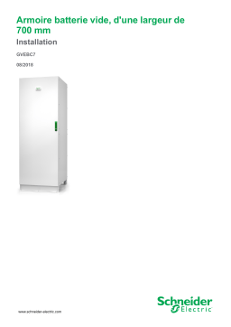 Schneider Electric Armoire batterie vide, dune largeur de 700 mm Mode d'emploi