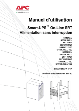 Schneider Electric Fonctionnement Smart-UPS On-Line 8/10 kVA, 208/220/230/240 Vac TWR/RM 6U Mode d'emploi