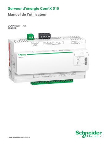 Schneider Electric Serveur d’énergie Com’X 510 Mode d'emploi | Fixfr