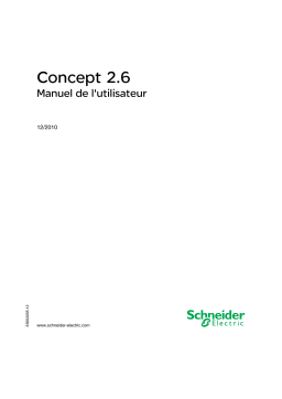 Schneider Electric Concept 2.6 Manuel utilisateur