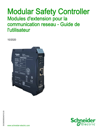 Schneider Electric Modular Safety Controller - Modules d extension pour la communication réseau Mode d'emploi | Fixfr