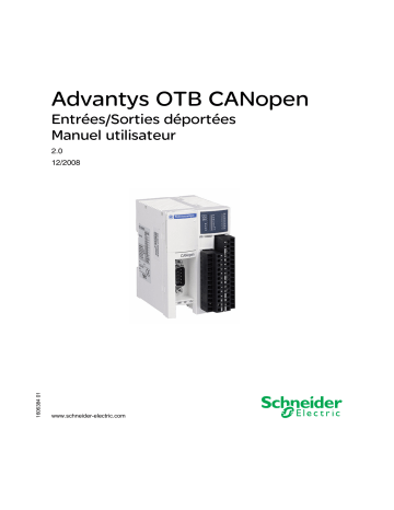 Schneider Electric Advantys OTB CANopen Entrées/Sorties déportées Mode d'emploi | Fixfr