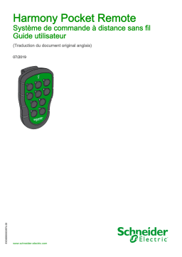 Schneider Electric Harmony Pocket Remote Mode d'emploi