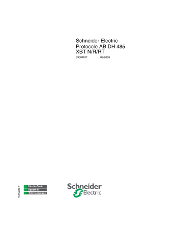 Schneider Electric XBTN/R, Protocole AB DH485 Mode d'emploi | Fixfr