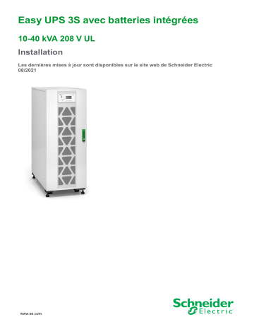 Schneider Electric Easy UPS 3S Mode d'emploi | Fixfr