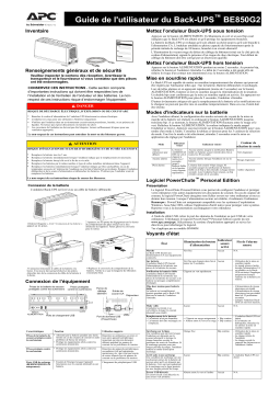 Schneider Electric BACK-UPS BE850G2 Mode d'emploi