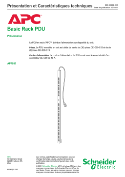 Schneider Electric Basic Rack PDU AP7557 Manuel utilisateur