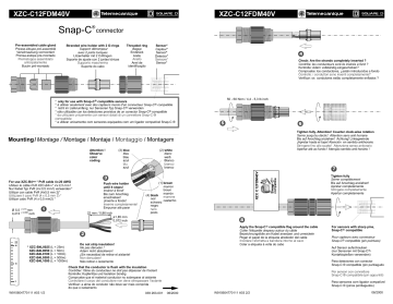 Schneider Electric XZCC12FDM40V Snap-C connectors Manuel utilisateur | Fixfr