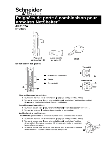 Schneider Electric Combination Door Lock Handles Manuel utilisateur | Fixfr