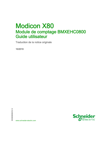 Schneider Electric Modicon X80 - Module de comptage BMXEHC0800 Mode d'emploi | Fixfr