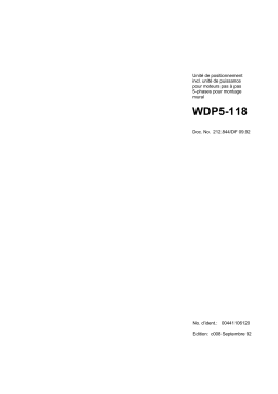 Schneider Electric WDP5-118 (F) Mode d'emploi