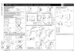 Schneider Electric XS8H10... Inductive proximity sensors, optimum series, Not flush mountable in metal Manuel utilisateur