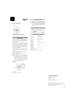 Schneider Electric Interface USB encastrée Mode d'emploi