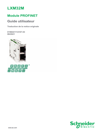 Schneider Electric VW3M3308 - LXM32M Module PROFINET Mode d'emploi | Fixfr