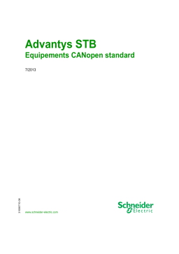 Schneider Electric Advantys STB - Equipements CANopen standard Mode d'emploi