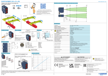 Schneider Electric XUK9TAH2MM12 Capteur anti-collision et tandem pour ponts roulants Manuel utilisateur | Fixfr