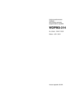 Schneider Electric WDPM3-314 Manuel utilisateur