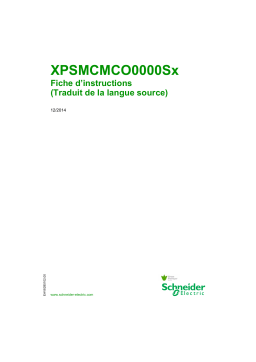 Schneider Electric XPSMCMCO0000S. Modules d’extension, Fiche d’ Manuel utilisateur