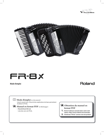 Roland FR-8xb V-Accordéon Manuel du propriétaire | Fixfr