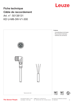 Leuze KD U-M8-3W-V1-300 Anschlussleitung Manuel utilisateur