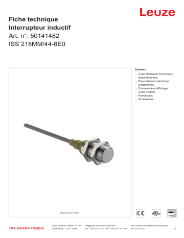 Leuze ISS 218MM/44-8E0 Induktiver Sensor Manuel utilisateur | Fixfr