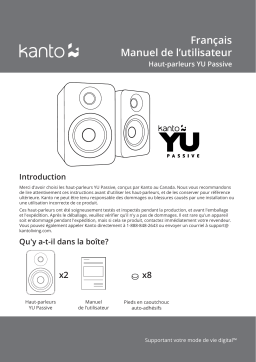 Kanto YU Passive 5.25" Passive Bookshelf Speakers Manuel utilisateur