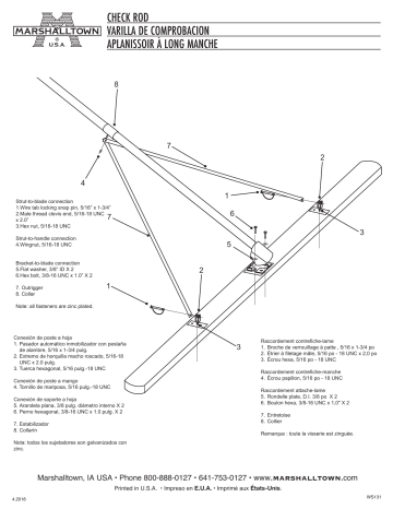 Marshalltown Check Rod Manuel du propriétaire | Fixfr