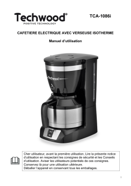 Techwood TCA-1086i Cafetière Electrique Manuel utilisateur