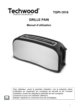 Techwood TGPI-1016 Grille Pain Manuel utilisateur