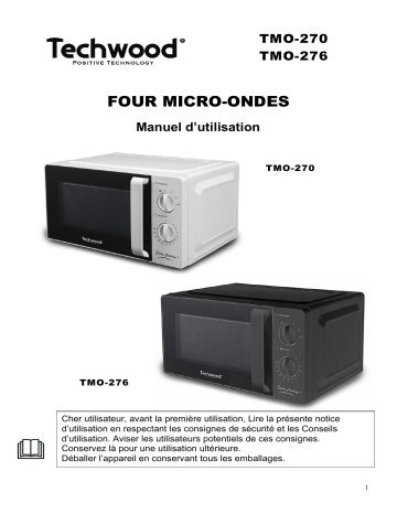 Techwood TMO-270 Micro-Ondes 20L Manuel utilisateur | Fixfr