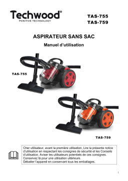 Techwood TAS-759 Aspirateur Sans Sac / HEPA Manuel utilisateur