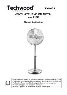 Techwood TVI-455 Ventilateur sur Pied Manuel utilisateur