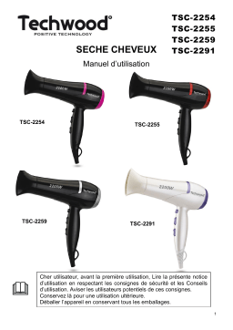 Techwood TSC-2254 Sèche-cheveux : IA & PDF