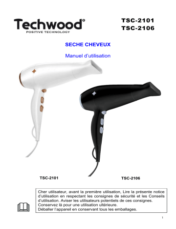 Techwood TSC-2101 Sèche Cheveux 
