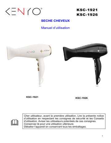 Techwood KSC-1921 Sèche Cheveux Manuel utilisateur | Fixfr