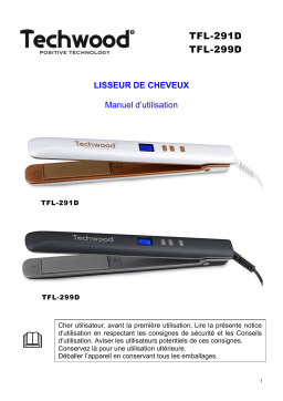 Techwood TFL-291D Lisseur à Cheveux Digital Manuel utilisateur