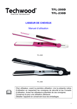 Techwood TFL-230D LISSEUR DE CHEVEUX Manuel utilisateur