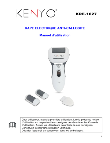 Techwood KRE-1627 Râpe Electrique Anti-Callosité Manuel utilisateur | Fixfr