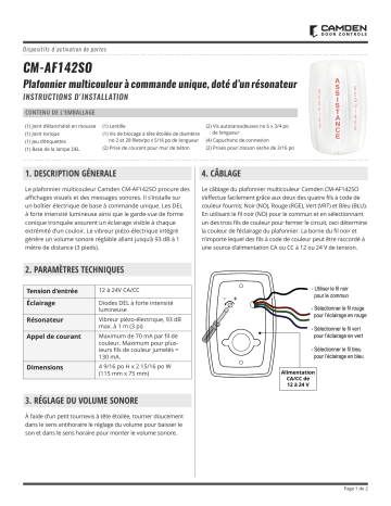 CAMDEN CM-AF142SO Manuel utilisateur | Fixfr