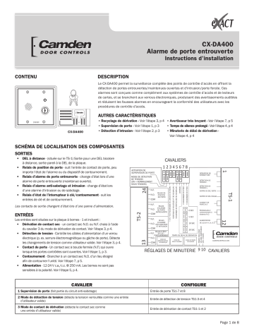 CAMDEN CX-DA400 Manuel utilisateur | Fixfr