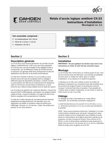 CAMDEN CX-33 Manuel utilisateur | Fixfr