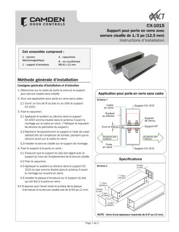 CAMDEN CX-1015 Manuel utilisateur | Fixfr