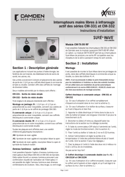 CAMDEN CM-331 CM-332 Manuel utilisateur