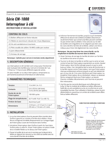 CAMDEN CM-1000 Manuel utilisateur | Fixfr