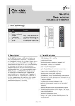 CAMDEN CM-110SK Manuel utilisateur